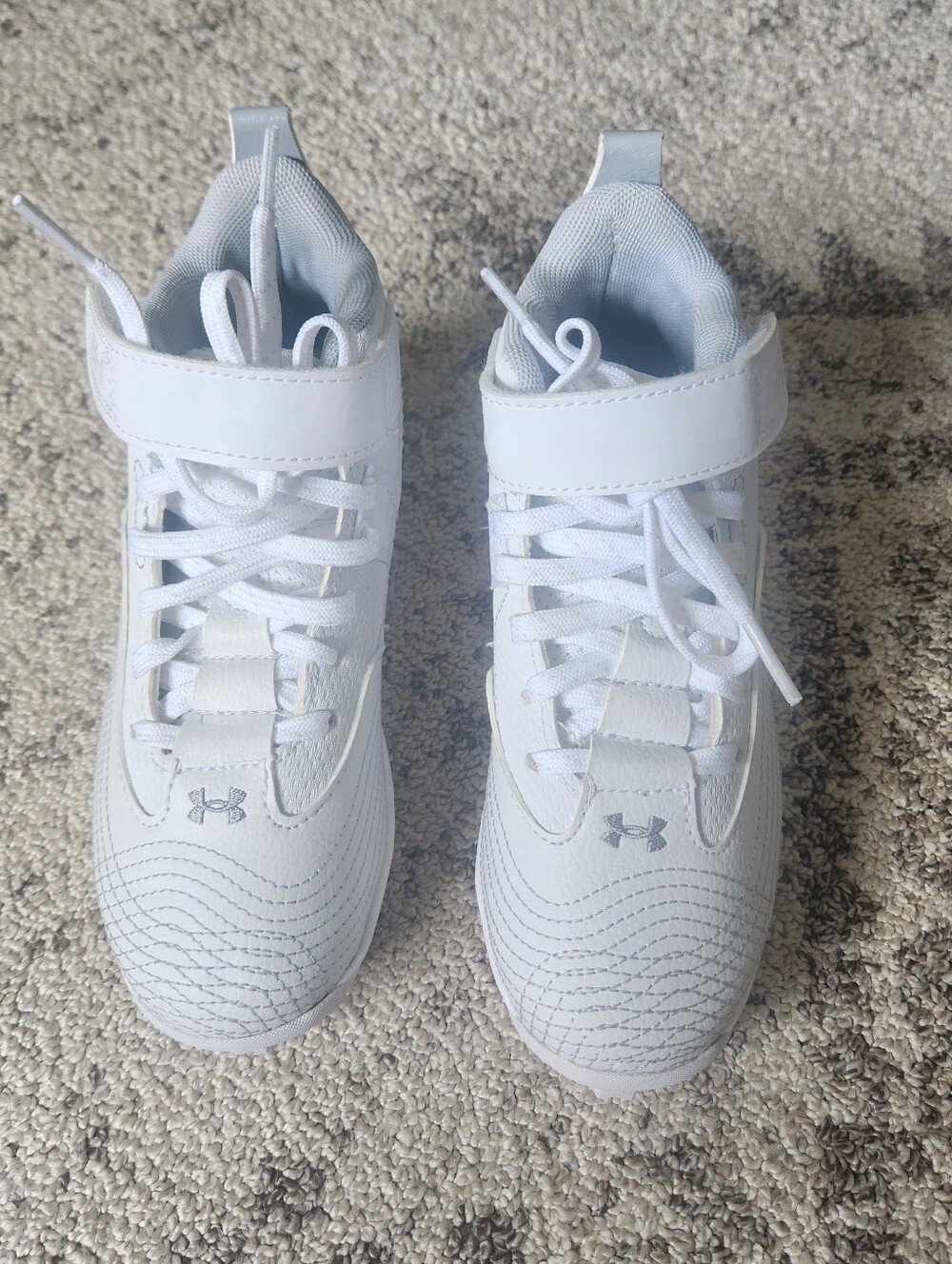 Under Armour Bryce Harper Kids White Baseball Cleats w